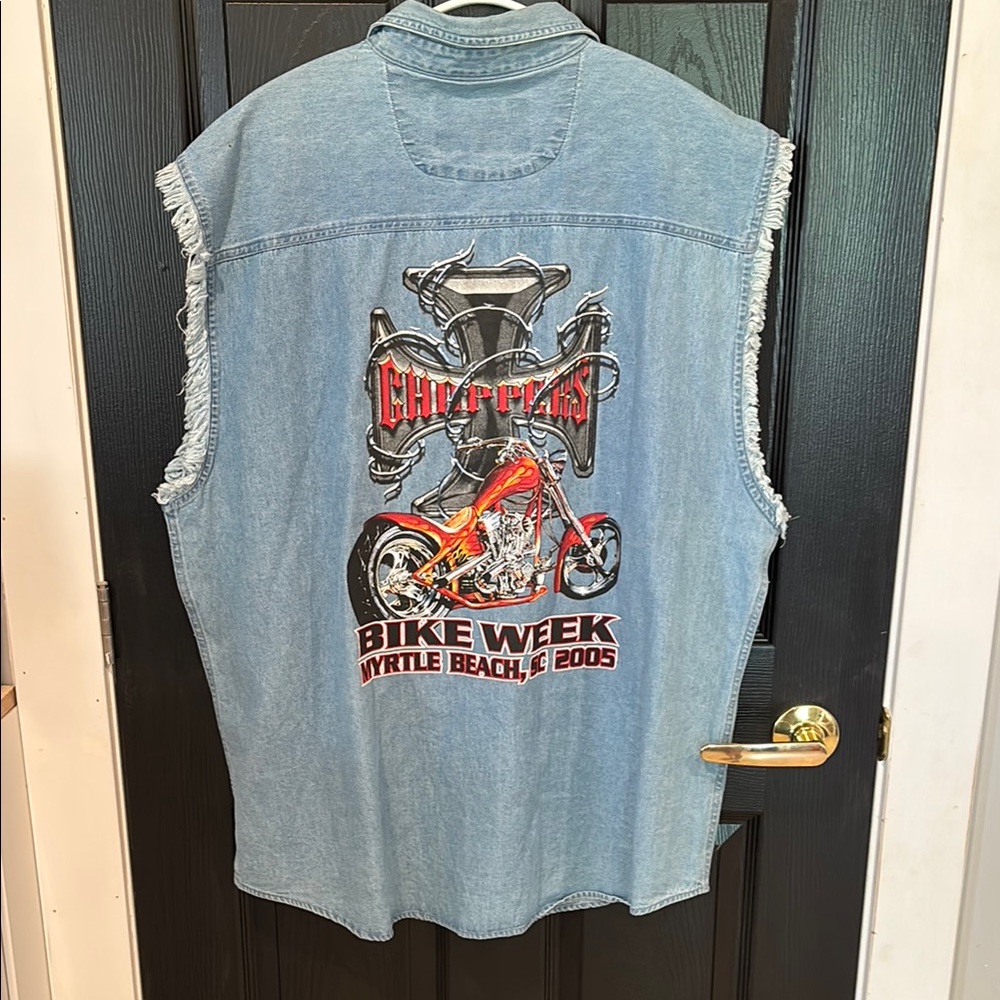 Choppers Bike Week Graphic Denim Shirt
